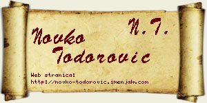 Novko Todorović vizit kartica